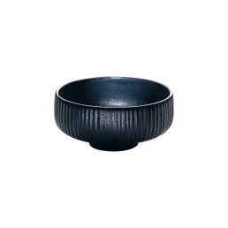 Nara, Bowl rund Relief ø 120 mm / 0,33 l schwarz