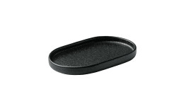 Nara, Platte oval 180 x 110 mm schwarz