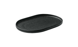 Nara, Platte oval 300 x 200 mm schwarz