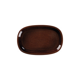 Ease, Platte oval flach 230 x 150 mm honey brown