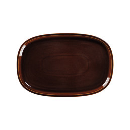 Ease, Platte oval flach 302 x 200 mm honey brown