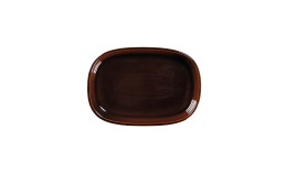 Ease, Platte oval tief 260 x 183 mm / 1,12 l honey brown