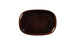 Ease, Platte oval tief 332 x 232 mm / 1,95 l honey brown
