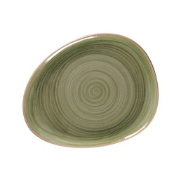 Spot, Teller flach organisch 279 x 224 mm emerald green