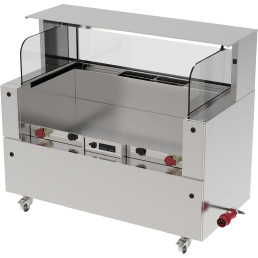 Frontcooking Station acs 1500 d3 / mit Aufsatz / 3 x varithek