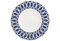 Floral Charm, Teller flach rund Fahne mit Relief ø 288 mm blue