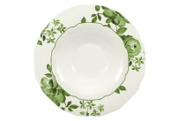 Floral Charm, Teller tief rund Fahne mit Relief ø 278 mm / 0,40 l green