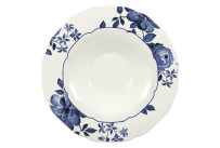 Floral Charm, Teller tief rund Fahne mit Relief ø 278 mm / 0,40 l blue