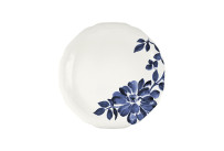 Floral Charm, Coupteller flach rund mit Relief ø 212 mm blue