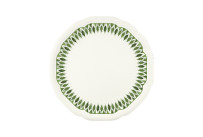 Floral Charm, Coupteller flach rund mit Relief ø 230 mm green