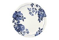 Floral Charm, Coupteller flach rund mit Relief ø 259 mm blue