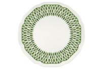 Floral Charm, Coupteller flach rund mit Relief ø 290 mm green