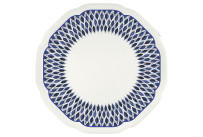 Floral Charm, Coupteller flach rund mit Relief ø 290 mm blue