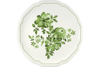 Floral Charm, Coupteller flach rund mit Relief ø 313 mm green