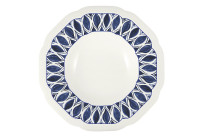 Floral Charm, Coupteller tief rund mit Relief ø 275 mm / 0,75 l blue