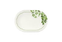 Floral Charm, Coupplatte oval mit Relief 239 x 158 mm green