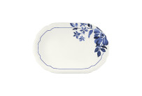 Floral Charm, Coupplatte oval mit Relief 239 x 158 mm blue