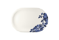 Floral Charm, Coupplatte oval mit Relief 328 x 220 mm blue