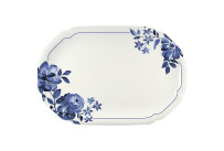 Floral Charm, Coupplatte oval mit Relief 358 x 240 mm blue