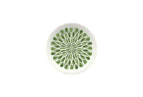Floral Charm, Coupteller flach rund mit Relief ø 159 mm green