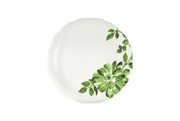 Floral Charm, Coupteller flach rund mit Relief ø 212 mm green