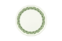 Floral Charm, Coupteller flach rund mit Relief ø 230 mm green
