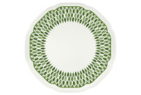 Floral Charm, Coupteller flach rund mit Relief ø 290 mm green