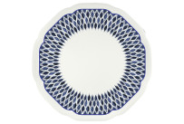 Floral Charm, Coupteller flach rund mit Relief ø 290 mm blue