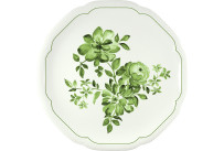 Floral Charm, Coupteller flach rund mit Relief ø 313 mm green