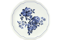 Floral Charm, Coupteller flach rund mit Relief ø 313 mm blue