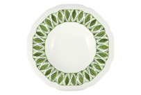 Floral Charm, Coupteller tief rund mit Relief ø  275 mm / 0,75 l green