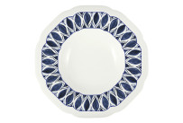 Floral Charm, Coupteller tief rund mit Relief ø 275 mm / 0,75 l blue