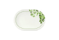 Floral Charm, Coupplatte oval mit Relief 239 x 158 mm green