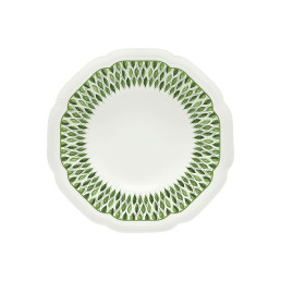 Floral Charm, Coupteller tief rund mit Relief ø 200 mm / 0,30 l green
