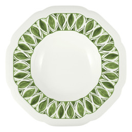 Floral Charm, Coupteller tief rund mit Relief ø  275 mm / 0,75 l green