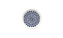 Floral Charm, Coupteller flach rund mit Relief ø 159 mm blue