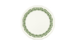 Floral Charm, Coupteller flach rund mit Relief ø 230 mm green