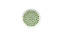 Floral Charm, Coupteller flach rund mit Relief ø 159 mm green