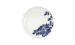 Floral Charm, Coupteller flach rund mit Relief ø 212 mm blue