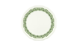 Floral Charm, Coupteller flach rund mit Relief ø 230 mm green