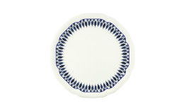 Floral Charm, Coupteller flach rund mit Relief ø 230 mm blue