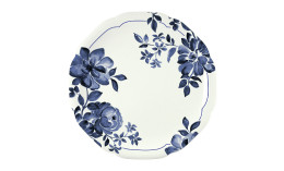 Floral Charm, Coupteller flach rund mit Relief ø 259 mm blue