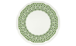 Floral Charm, Coupteller flach rund mit Relief ø 290 mm green