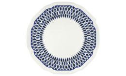 Floral Charm, Coupteller flach rund mit Relief ø 290 mm blue