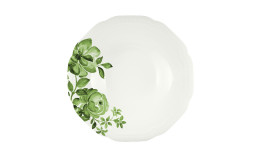 Floral Charm, Coupteller tief rund mit Relief ø 241 mm / 0,64 l green