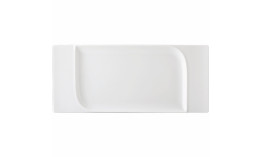 Fine Dining, Platte rechteckig mit Fahne 364 x 158 mm
