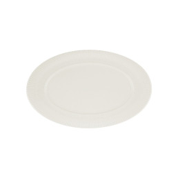 Delight Vibes, Platte oval Fahne Relief 240 x 151 mm weiß