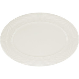 Delight Vibes, Platte oval Fahne Relief 381 x 274 mm weiß