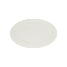 Delight Vibes, Platte oval Fahne Relief 240 x 151 mm weiß