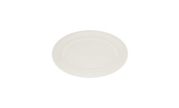 Delight Vibes, Platte oval Fahne Relief 240 x 151 mm weiß